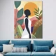 Картина Холстович Empowered Vibe 30x40 см. Картина абстракция девушка в цветах для офиса, гостиной, спальни, кухни, интерьера - изображение 3