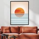 Картина Холстович Minimal Sunset 30x40 см. Абстрактная картина в стиле минимализм Закат для офиса, кабинета психолога, гостиной, спальни, кухни, интерьера - изображение 4