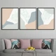 Модульная картина Холстович Pastel Curves 90х40 см. Абстрактная картина в стиле минимализм для гостиной, спальни, кухни, офиса, интерьера - изображение 3