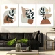 Модульная картина Холстович Plants and Shapes 90х40 см. Интерьерная картина абстракция для гостиной, спальни, кухни, офиса - изображение 4