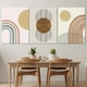 Модульна картина Холстович Lines and Circles 225х100 см. Картина абстракція в пастельних тонах для вітальні, спальні, кухні, офісу, інтер'єру - зображення 1