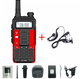 Рация Baofeng UV-10R, дальность 10 км, батарея 2200mAh, 5W, красный - изображение 1