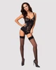 Чуттєвий корсет та трусики Obsessive Heartina corset Чорний S/M (43992) - зображення 6