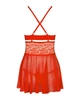 Пеньюар с кружевом Obsessive 838-BAB-3 babydoll Красный 2XL/3XL (SX1121) - изображение 7