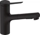 Смеситель-кран кухонный HANSGROHE Zesis матовый черный 74803670 с выдвижным изливом 2 режима - изображение 1