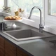 Мойка кухонная Hansgrohe S51, гранит, квадрат, без крыла, 560х510х190мм, чаша- 1, накладная, S510-F450, серый бетон 43312380 - изображение 3