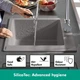 Мойка кухонная Hansgrohe S51, гранит, квадрат, без крыла, 560х510х190мм, чаша- 1, накладная, S510-F450, серый бетон 43312380 - изображение 4