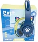 Бездротові дитячі навушники CAT EAR YW-018 з котячими вушками з підсвічуванням MP3 MicroSD FM-радіо синій - зображення 3
