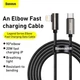 Кабель для швидкого заряджання Baseus Legend Series Elbow Fast Charging Type-C to Lightning 20W 1m Black - зображення 6