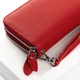 Женский кожаный кошелек на две молнии Dr.Bond W1039-3 Red - изображение 3