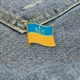Патріотичний прапор України значок з гербом тризуб і карта України пін металевий синьо - жовтий - зображення 9