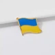 Патріотичний прапор України значок синьо - жовтий пін металеві. - зображення 4