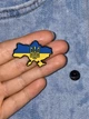 Патріотичний прапор України значок з гербом тризуб і карта України пін металевий синьо - жовтий - зображення 12