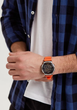 Часы Casio AE-1000W-4B с серым циферблатом и оранжевым ремешком. - изображение 6