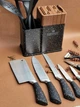 Набор кухонных ножей с кухонными принадлежностями Edenberg 12 предметов Black (EB-11098) - изображение 3