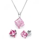 Срібний комплект Spark зі Swarovski Cube WKJ48418LR - зображення 1