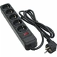 Сетевой фильтр питания Patron 1.8 m3*1.5mm2 (SP-1652) 5 розеток BLACK (EXT-PN-SP-1652) (154466) - изображение 1