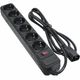 Сетевой фильтр питания Patron 2 m3*1mm2 (SP-1065U) 6 розеток BLACK (EXT-PN-SP-1065U) (155094) - изображение 1