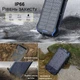 Мощный павербанк (powerbank) Zao i26W с солнечной панелью и Qi зарядкой, 26800 mAh - изображение 5