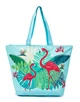 Сумка пляжна Le Comptoir de la plage Tropical 35x58x23 легка велика стильна One size Синій з принтом фламінго (ZIK0000015828) - зображення 1