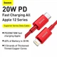 Кабель Baseus Superior Series Fast Charging Data Cable Type-C to iP PD 20W 1m CATLYS-A09 Red - изображение 6