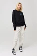 Світшот жіночий oversize /no flis/ S Чорний (BSWB30097) - изображение 2