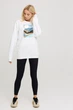 Світшот жіночий oversize /no flis/ S Білий (BSWW30087) - изображение 2