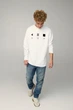 Світшот чоловічий OVERSIZE /no flis/ S Білий (BSMW30091) - зображення 2