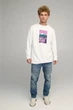 Світшот чоловічий OVERSIZE /no flis/ S Білий (BSMW30079) - изображение 2