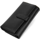 Універсальний жіночий стильний гаманець ST Leather Wallet 19388 Чорний - зображення 2