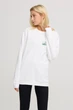 Світшот жіночий oversize /no flis/ S Білий (BSWW30059) - изображение 1