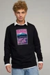 Світшот чоловічий OVERSIZE /no flis/ S Чорний (BSMB30069) - изображение 1