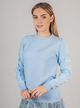 Женская кофта с кружевной тесьмой по рукаве LUREX Голубой S (726-S) - изображение 2
