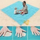 Коврик-подстилка анти-песок SUNROZ Sand Free Mat для пикника или моря 200x200 см Голубой (SUN4699) - изображение 3