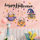 Виниловые наклейки декор Happy Halloween (котелки конфеты тыквы чудовища Хэллоуин) глянец набор 970х575мм - изображение 1