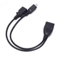 Кабель адаптер OTG SUNROZ USB Female - Micro USB M + Micro USB F, 22 см (A-48411) - зображення 2