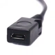 Кабель адаптер OTG SUNROZ USB Female - Micro USB M + Micro USB F, 22 см (A-48411) - зображення 4