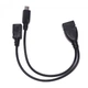 Кабель адаптер OTG SUNROZ USB Female - Micro USB M + Micro USB F, 22 см (A-48411) - зображення 5
