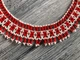 Намисто з чеського бісеру HatynkaUA Necklace кольє ручної роботи до вишиванки Червоно-Білий (SUN999_03) - зображення 3