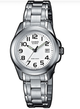 Женские классические часы Casio LTP-1259PD-7BEF Белые с серебристым - изображение 1