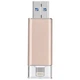 Флешка USB lightning MFI Hoco UD2 16GB для iPhone Gold USB 3.0 - изображение 3