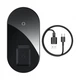 Зарядка Qi BASEUS WXJK-CA02 Simple 2in1 Wireless Charger Pro Edition For Phones+Pod |15W| WXJK-CA02 black - изображение 4