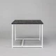Стіл журнальний Квадро М Adore Decor Білий + Вугільний камінь (метал/ламінована ДСП) (QUwM-dB) - зображення 2