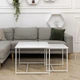 Комплект журнальних столів Квадро M + S Adore Decor Білий (метал/ламінована ДСП) (MOwK-dW) - зображення 1