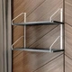 Полка настенная двойная Adore Decor Белый/Угольный камень (металл/ЛДСП) (PN2w-dB) - изображение 3