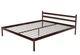 Кровать двуспальная металлическая Метакам COMFORT-1 200x160 Коричневый - изображение 1