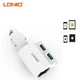 Автомобільний зарядний пристрій Ldnio CM10 (2USB, 4.2A) white - зображення 2