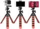 Трипод / Гибкий штатив h30 см для смартфона, GoPro, камеры Alitek Flexible Black / Red + уровень (62081) (A-62081) - изображение 6
