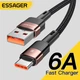 Кабель живлення USB - Type-C Essager 6A 66W для заряджання та передачі даних 50 см (338106) - зображення 3
