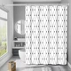 Шторка для ванной водонепроницаемая Bathlux 180 x 180 см люкс качество, Белая с узором - изображение 1